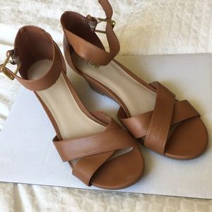 Brown sandal wedges